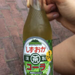 Locally-made Shizuoka Cola is made with green tea, of course!